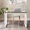 Bureau d'ordinateur en bois, catégorie de bureau en bois massif de 43,3 po x 23,6 po x 29,5 po, plateau de 15 mm, tube de 50 x 50 mm, multifonctionnel, élégant et lisse pour le bureau à domicile