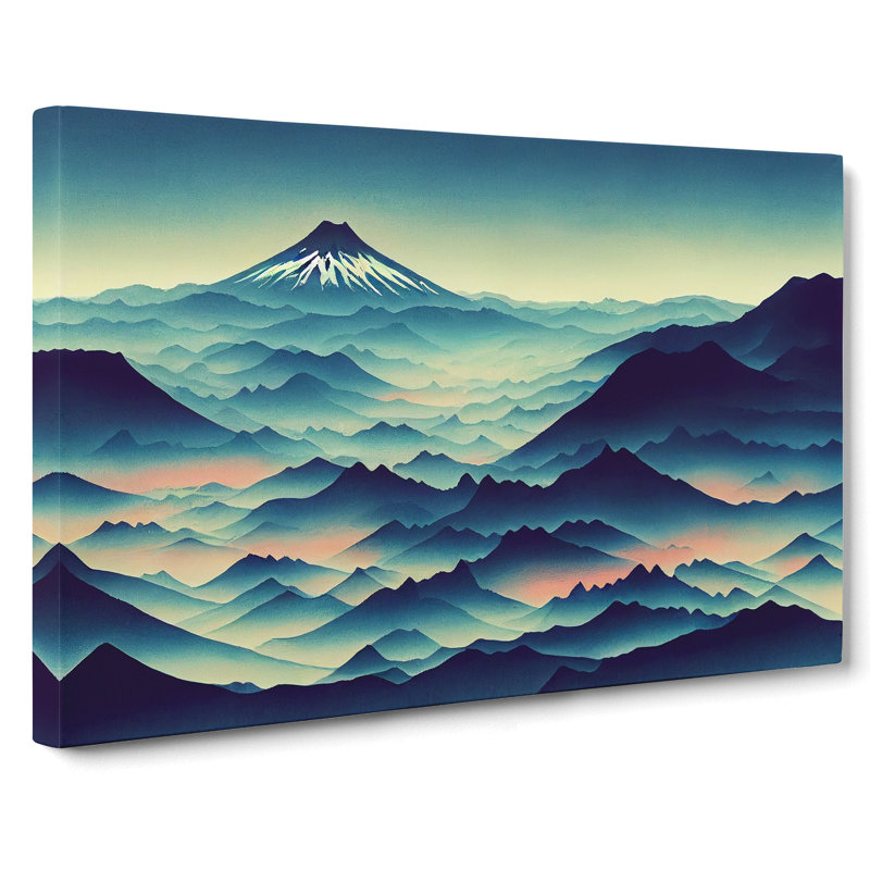 Astonishing Japanese Mountains - Wrapped Canvas Print, 50cm H x 76cm W x 3cm D