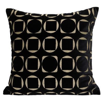 Geometric Velvet Reversible Pillow Cover