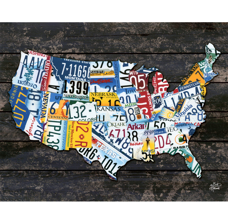 USA Licence Plate Map