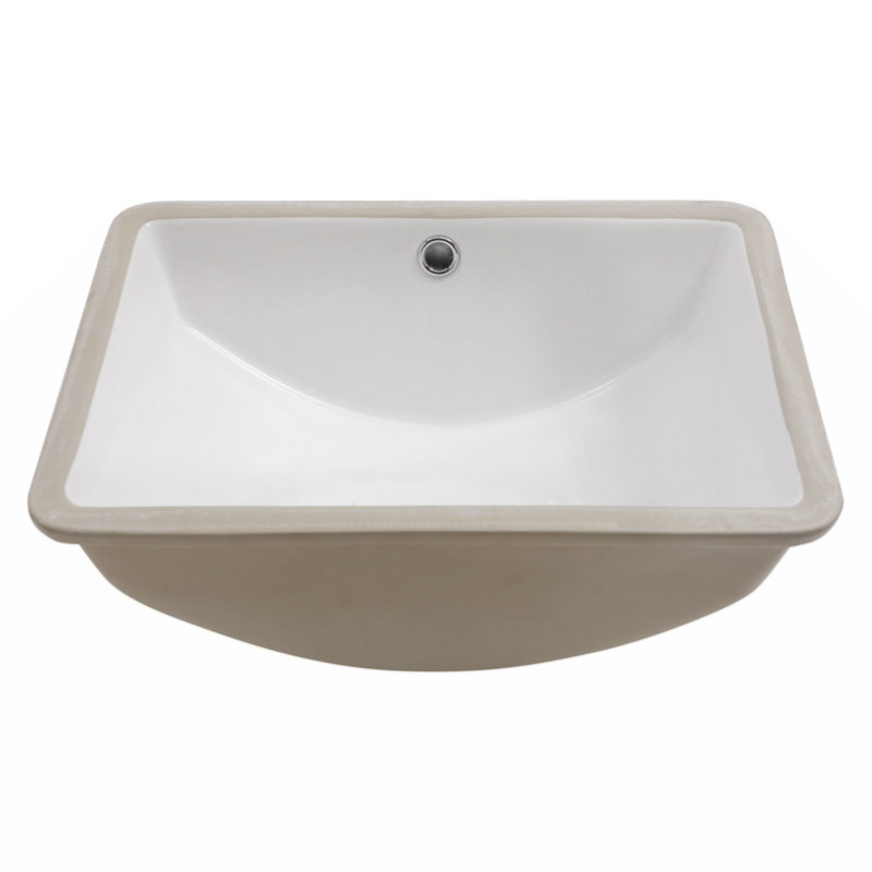 Wenty 14'' Ceramic Rectangular Bathroom Sink