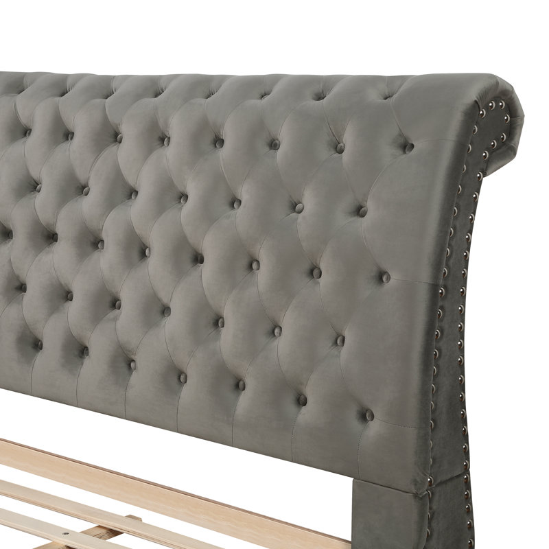 Lit-bateau tapissier Gabreilla Cerderia, Grand