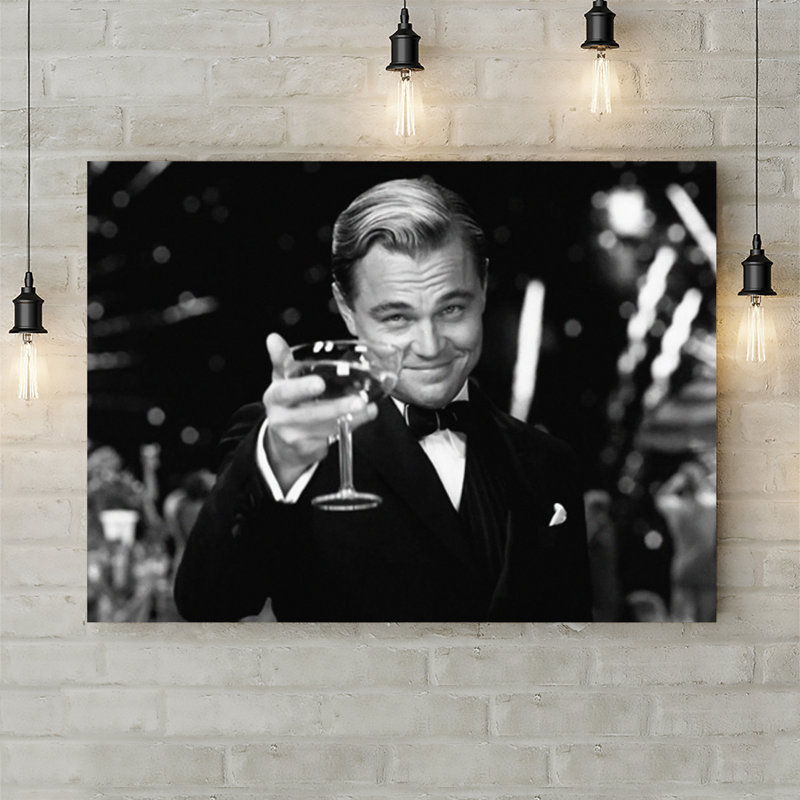 The Great Gatsby Leonardo Dicaprio - Wrapped Canvas Print, 20.5cm H x 30.5cm W x 3.8cm D