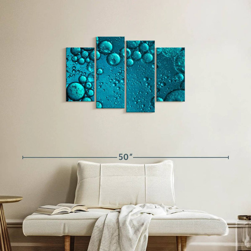 Bulles de couleur bleue Avery, H 22 po x l 36 po