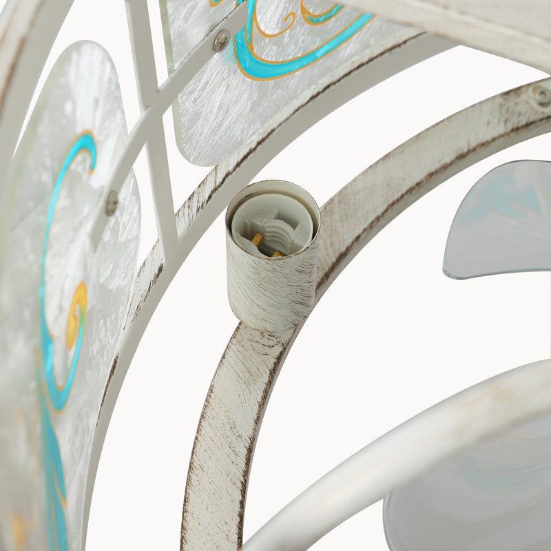 Ventilateur de plafond style cage 20 "avec lumière pour le salon Tiffany
