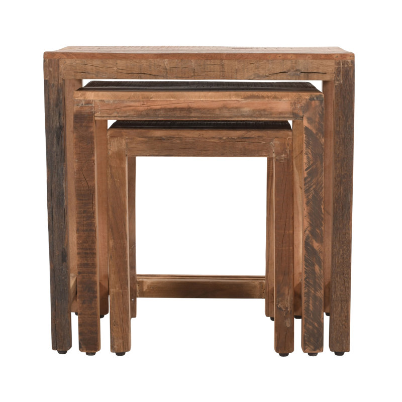 Preesall 24'' tall Solid Wood Nesting Tables