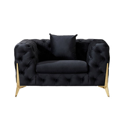Fauteuil Chesterfield de 44,5 po de largeur