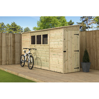 3 Ft. W x 10 Ft. D Shiplap Pent Wooden Shed