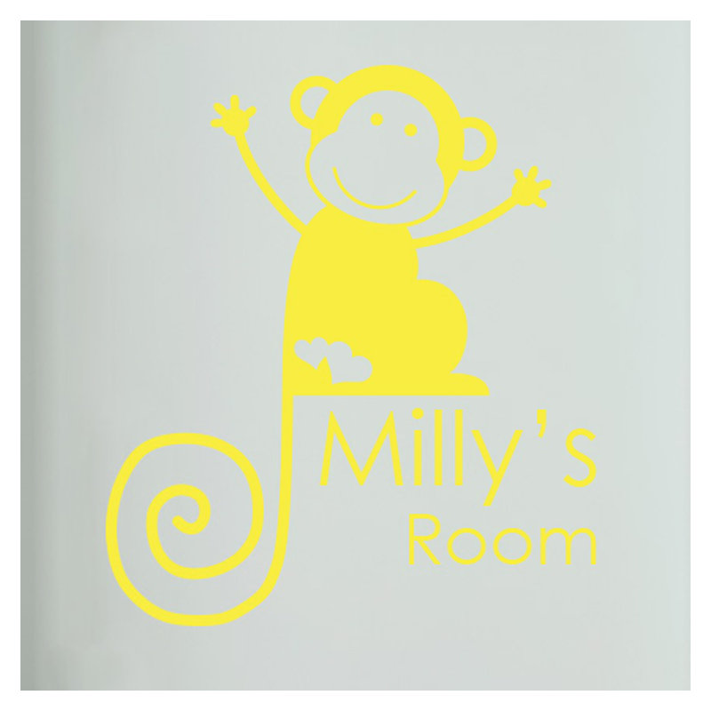 Animals Wall Decal, Bright Yellow