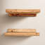 Tablette flottante en bois de pin massif de 2 pièces Calhern-246023388-135666668