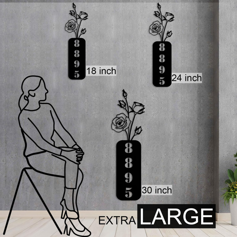 Décoration murale d'extérieur personnalisée, H 18 po x l 5 po x P 0,05 po, Oui