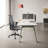 Kumpe Mesh Office Chair – Leather Seat, Adjustable Lumbar Support, Swivel with Wheels, Conference Room Ergonomic Design-1941034036-1941034040
