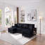 Canapé convertible combiné en forme de U, tissu velours côtelé, canapé moderne confortable de grande taille à 4 places, fauteuil double salon
