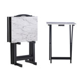 Riceboro Folding Tray Table Set
