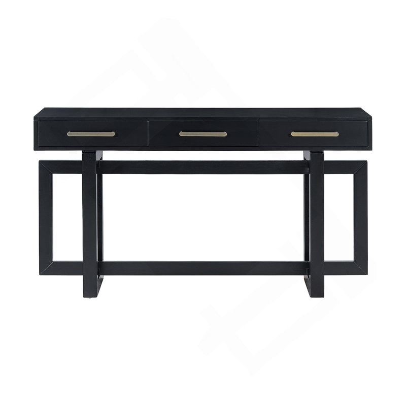 Console élégante avec trois tiroirs, table d'entrée très longue