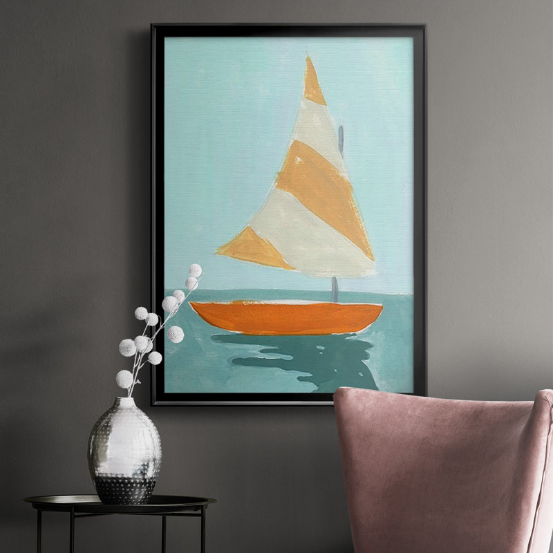 Petite voile I, reproduction encadrée de qualité supérieure - prête à être accrochée, H 30,5 po x l 22,5 po x P 1 po