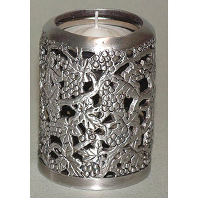 2.75'' H Metal Tabletop Tealight Holder with Candle Included