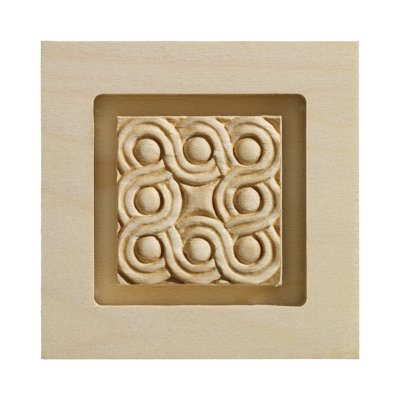3.25'' H x 3.25'' W x 0.82'' D Wood Rosette Applique