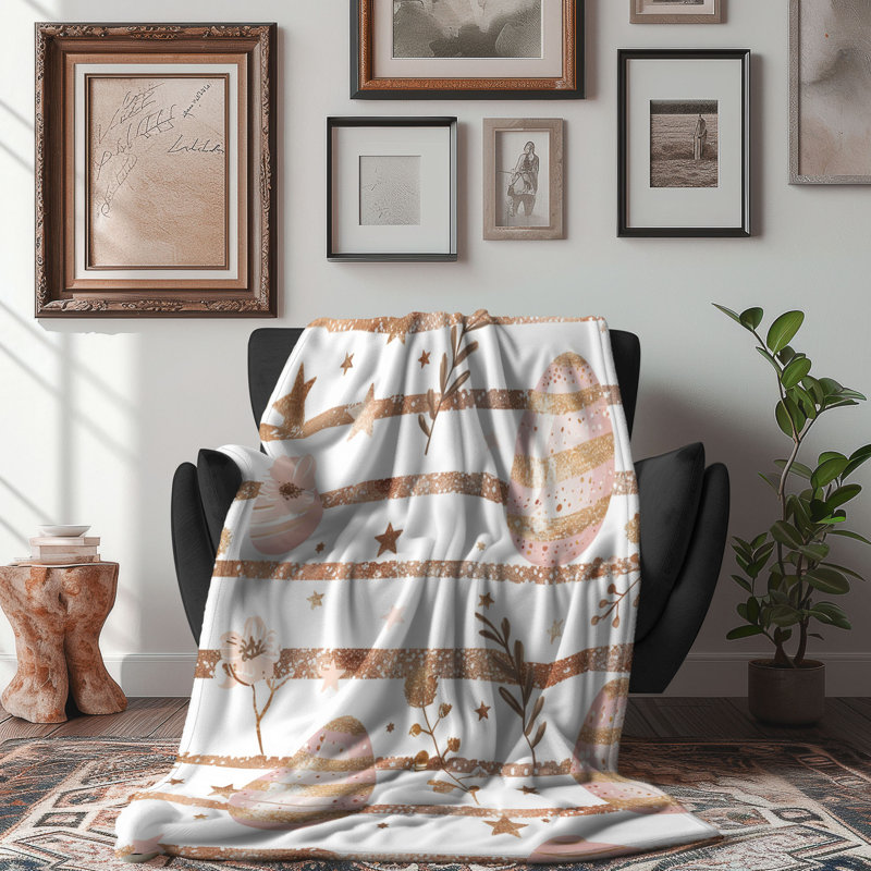 Couverture rose de qualité supérieure 1 pièce, L 50 po x L 60 po