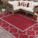 Shimeek Red/Gray Waterproof Plastic Outdoor Mat
