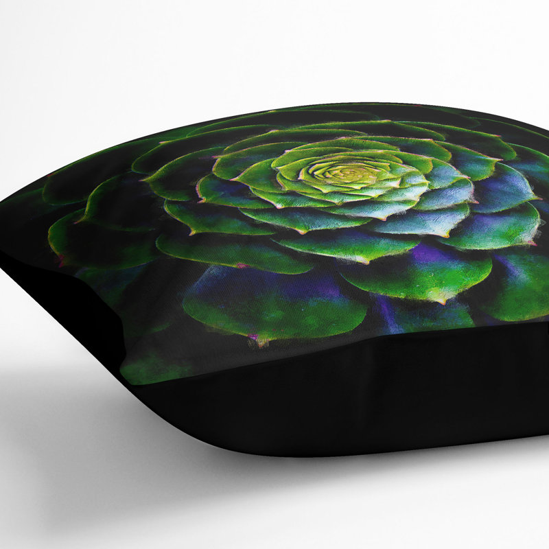 Square Throw Cushion, 40cm H x 40cm W x 15cm D, Black