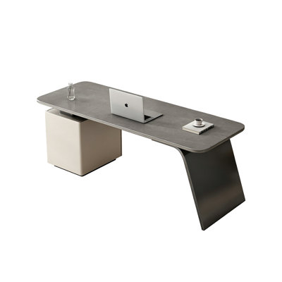 Bureau rectangulaire gris granit 55,12 po italien