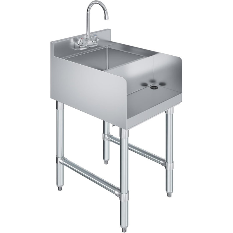 Station de mélange en acier inoxydable Express KitchQuip de 22 po x P 18 po, certifiée NSF, L 22 po x P 18 po