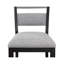 Chaise de salle à manger à hauteur de comptoir noire avec siège rembourré et gris pour une chambre élégante-1270847573-1270847575