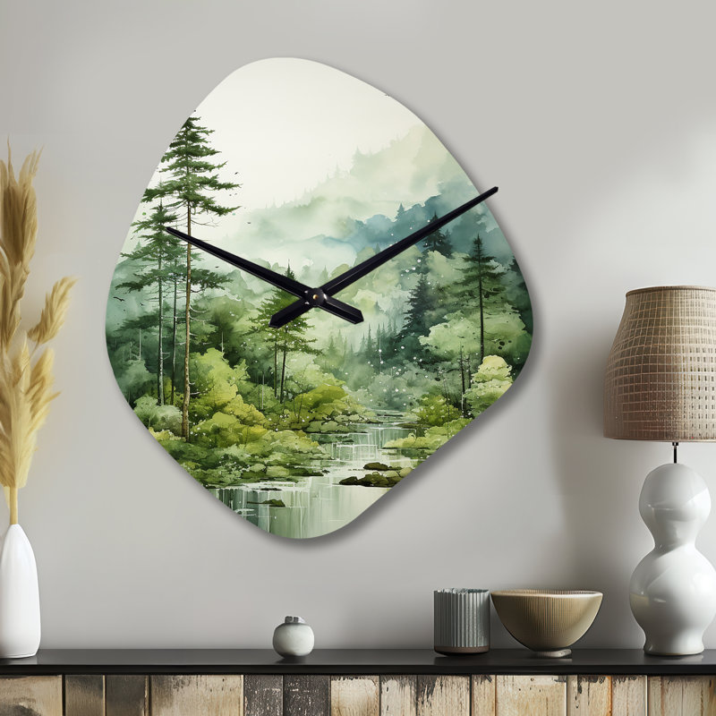 Forest - énigmatique - horloge murale asymétrique, Grand