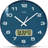 Wall Clock, 13" Dial Non-Ticking Silent Battery Operated Analogue With LCD Display For Perpetual Calendar And F° Temperature, Ideal Modern Home, Office Decor (Blue)
