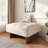 Square Upholstered Tufted Linen Fabric Ottoman