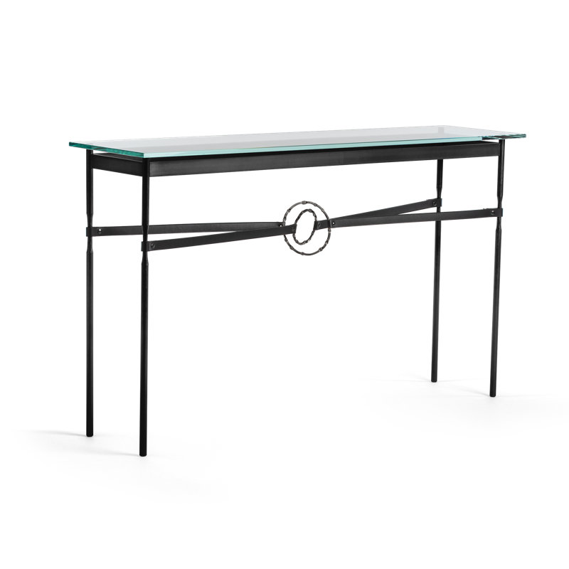 Console Equus, Argenté, Noir, Cuir noir