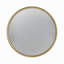 D15 "Miroir rond doré, miroir circulaire avec cadre en fer pour le couloir d'entrée du meuble