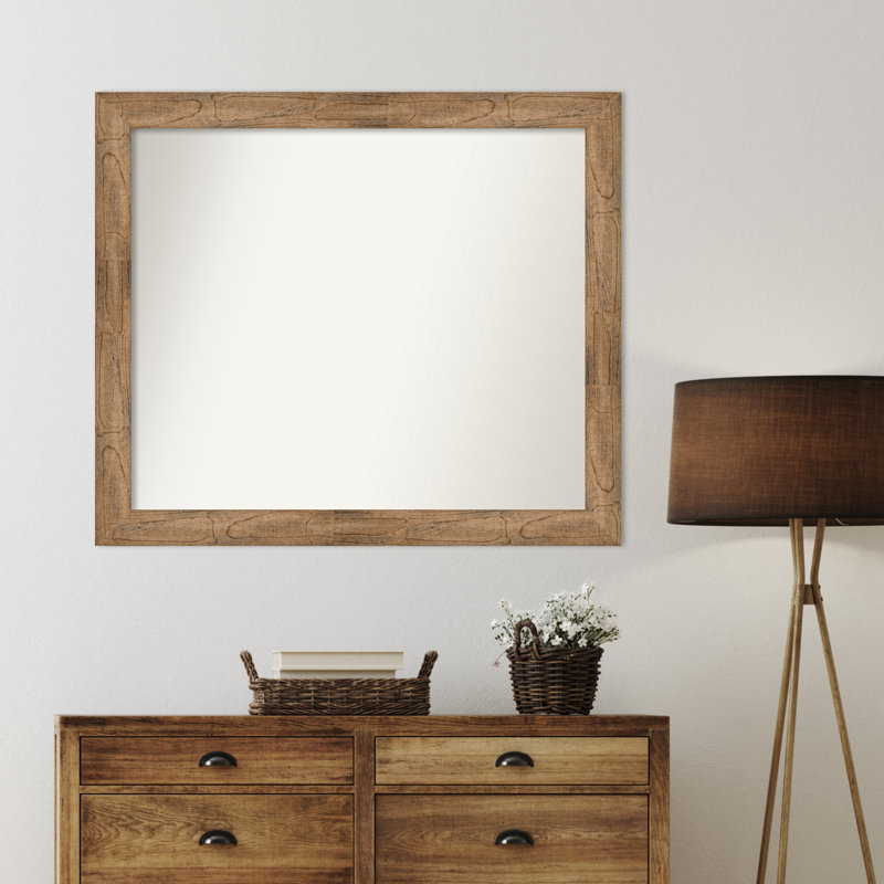 Timmy Solid Wood Wall Mirror, Rectangle, 37.5" x 43.5"