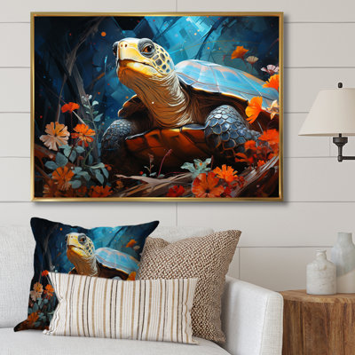 " Turtles Journey Floral Collage "