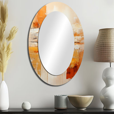 Miroir mural Glam Orange Beige Collage II - Glam