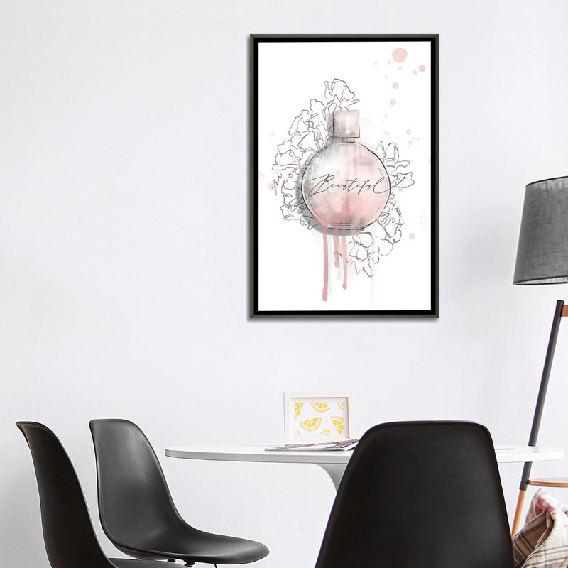 Magnifique - reproduction d'art murale - toile encadrée, H 40 po x l 26 po, Cadre flottant sans passe-partout, Gris