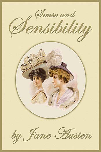 « sens et sensibilité » par jane austen, impression, H 30 po x l 20 po x P 1,5 po