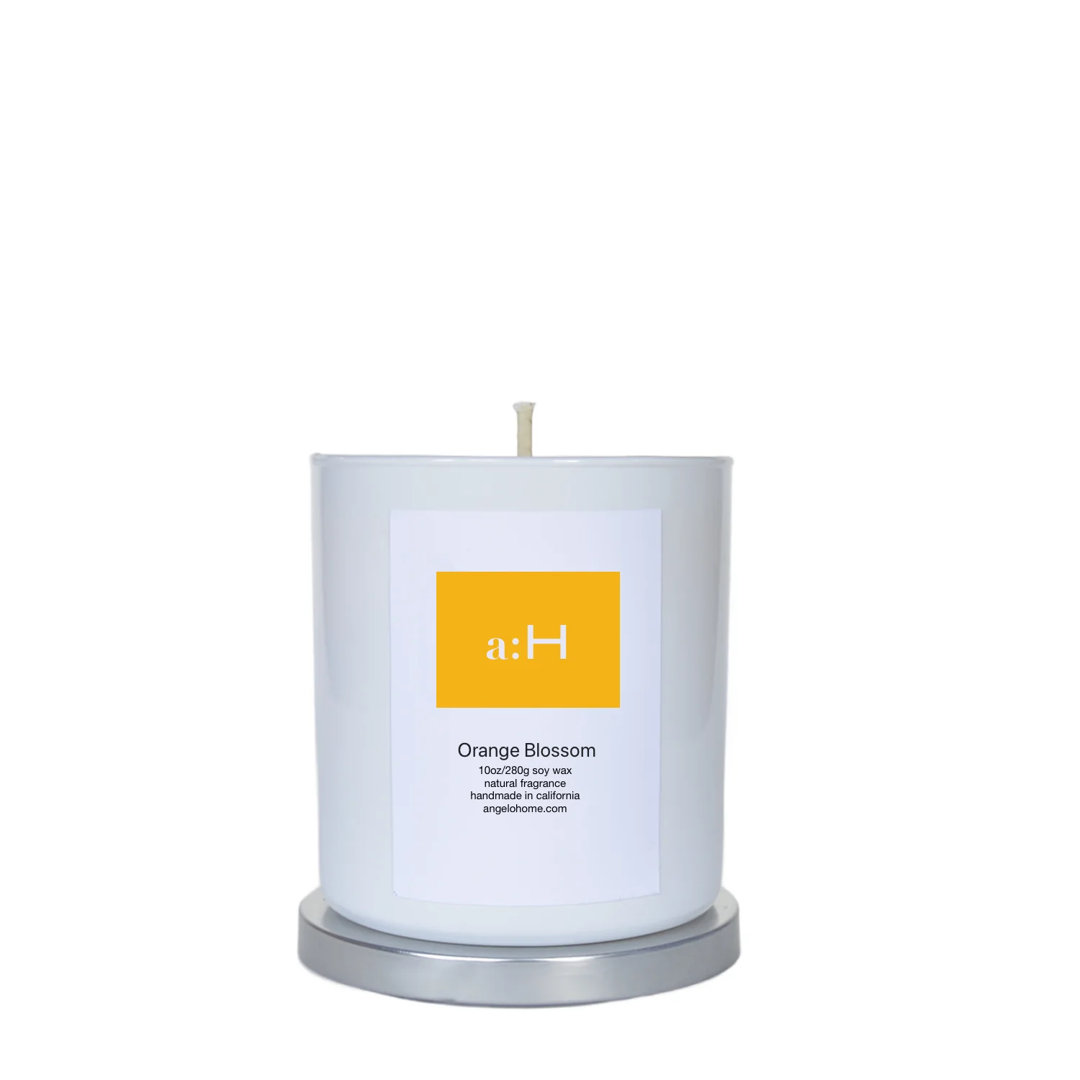 a:H Orange Blossom Scented Candle ANGELOHOME Ounces: 10oz