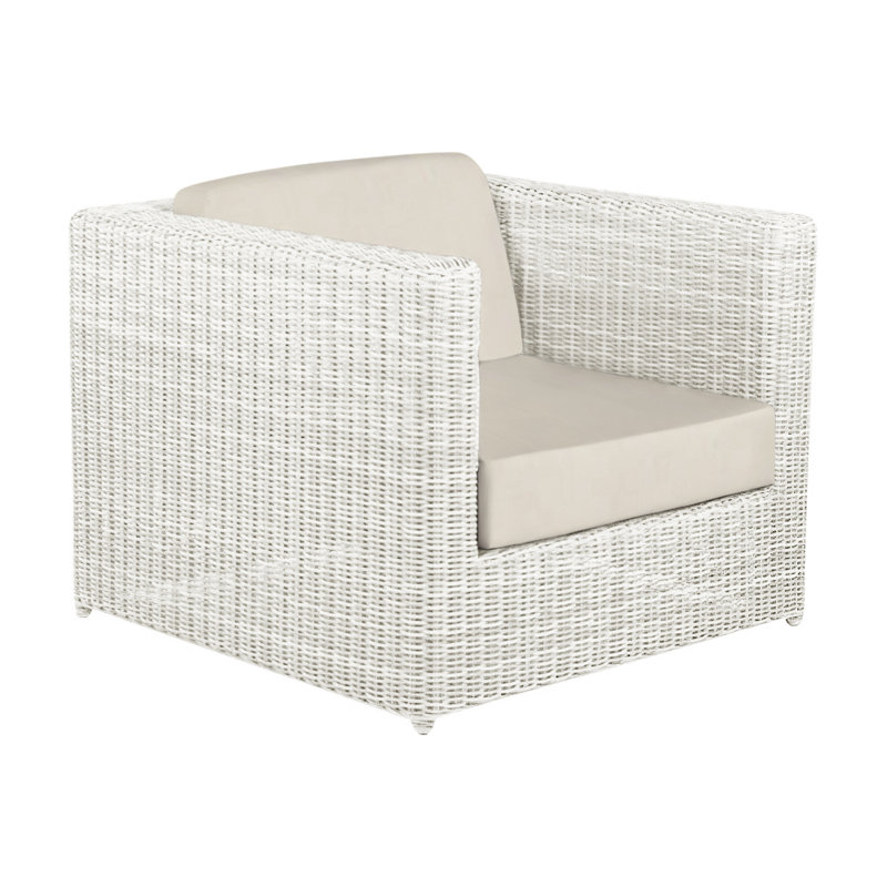 Sag Harbor Outdoor Lounge Chair, Canvas Canvas Sunbrella® Canvas, Sag Harbor Classic White
