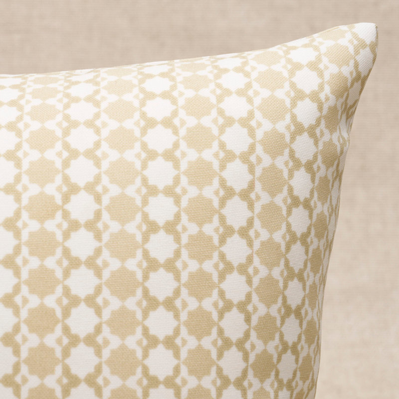 Schumacher x Mark D. Sikes Posy I/O Pillow, Neutral, 12"H x 16"W, Rectangular