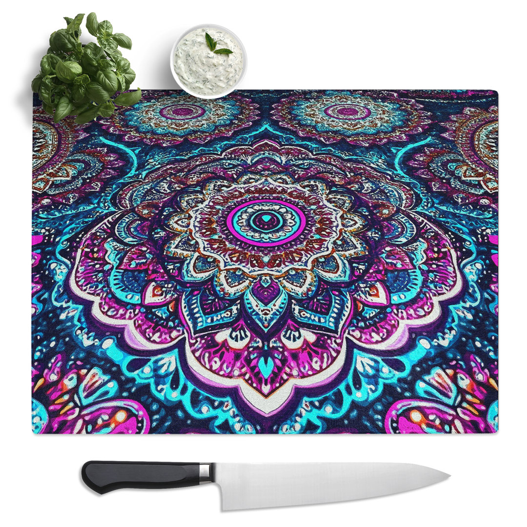 Wonderful Mandala Vol.1  Glass Chopping Board