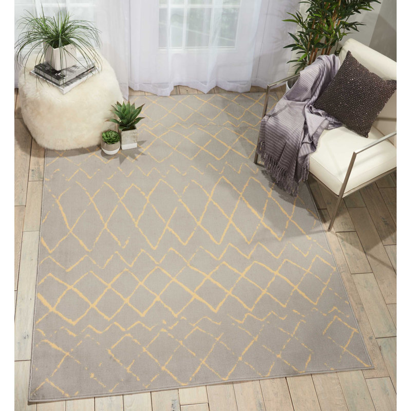 Tapis gris Bo Bo, Rectangle 5 pi 3 po x 7 pi 3 po