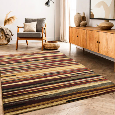 7 pi 10 po Le tapis multicolore en polypropylène By 3 de By By 3 ajoute une touche sophistiquée