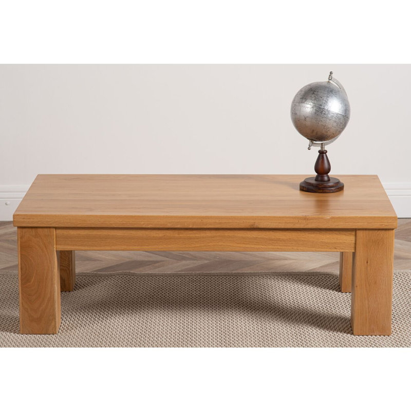 Ipava Solid Wood Four Leg Coffee Table, 40cm H x 62cm W x 122cm D