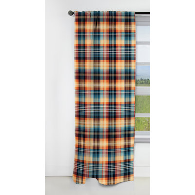 Heritage Tribute Plaid Pattern - Plaid Curtain - Velvet Blackout Plaid Curtain - 1 Panels