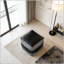 Repose-pieds en cuir et toile-1122798928
