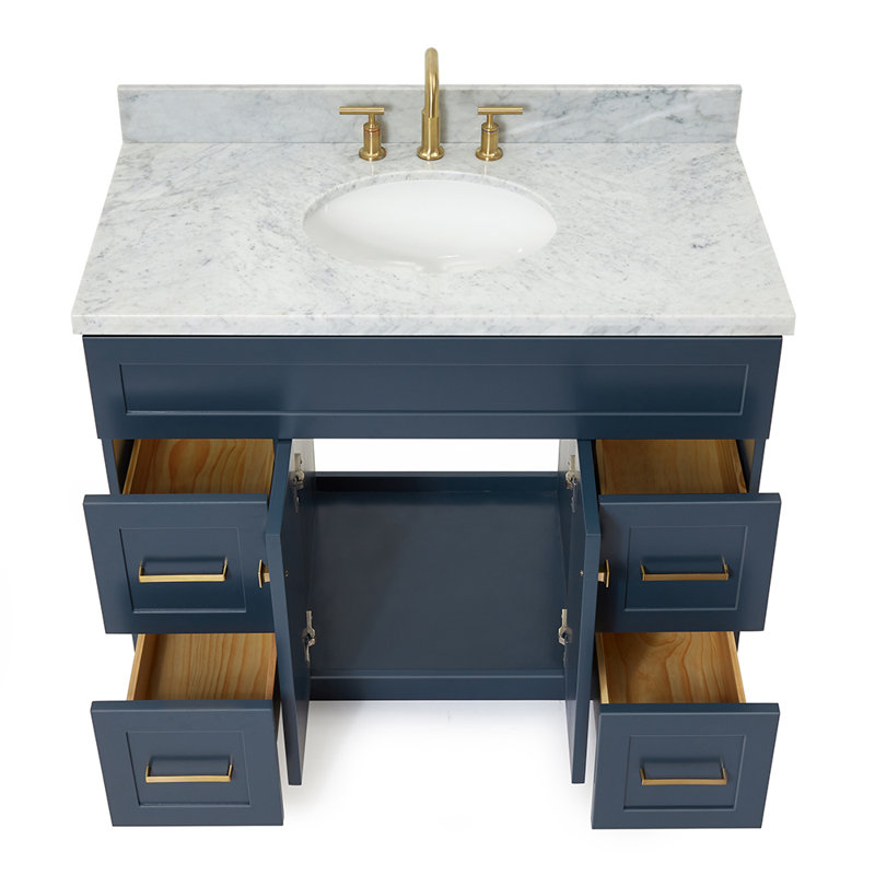 Ensemble de meuble-lavabo simple 43 po Abell, Bleu minuit