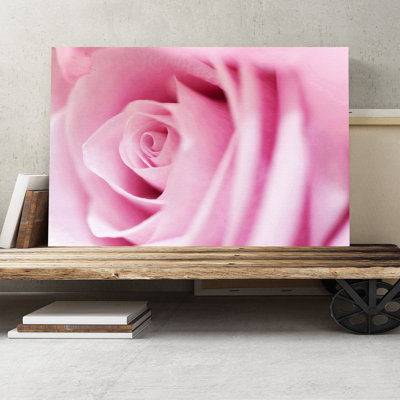 Flower Pink Rose Photographic - Wrapped Canvas