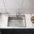 24In Stainless Steel Washing Sink W/ Faucet Hoses And Drain Head Only(Update)